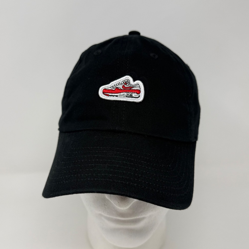 Nike Club Cap Air Max 1 University Red Black Adjustable Hat FN4402-010 M/L